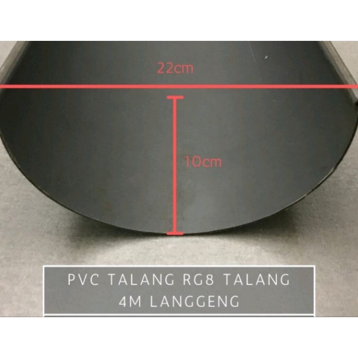 Talang Air PVC Langgeng HR 8 4m 4meter 4mtr Setengah Lingkar