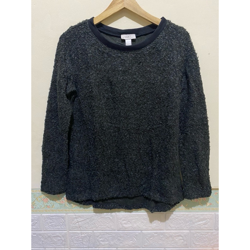 kaos blouse rajut bulu bulu domba