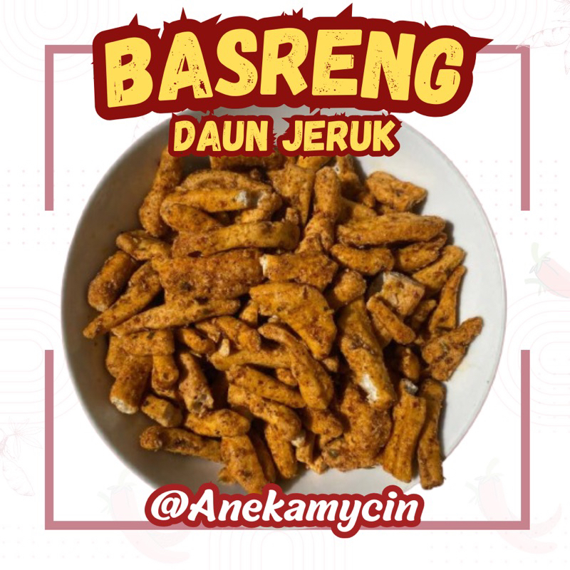 

BASRENG DAUN JERUK CEMILAN PEDAS SNACK MAKANAN RINGAN PERMICINAN ANEKAMYCIN