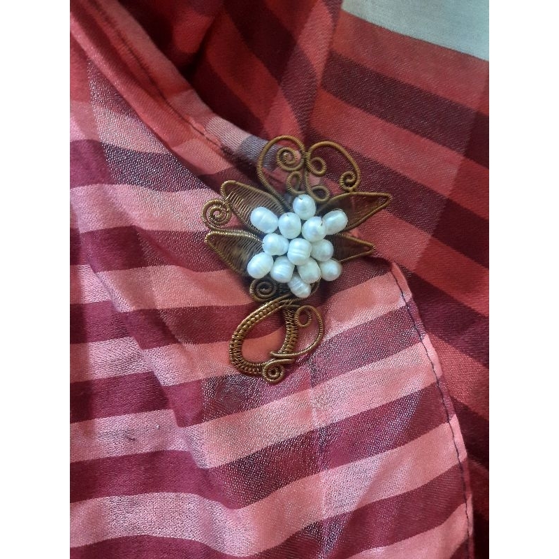 Bros handmade wire orchid mutiara