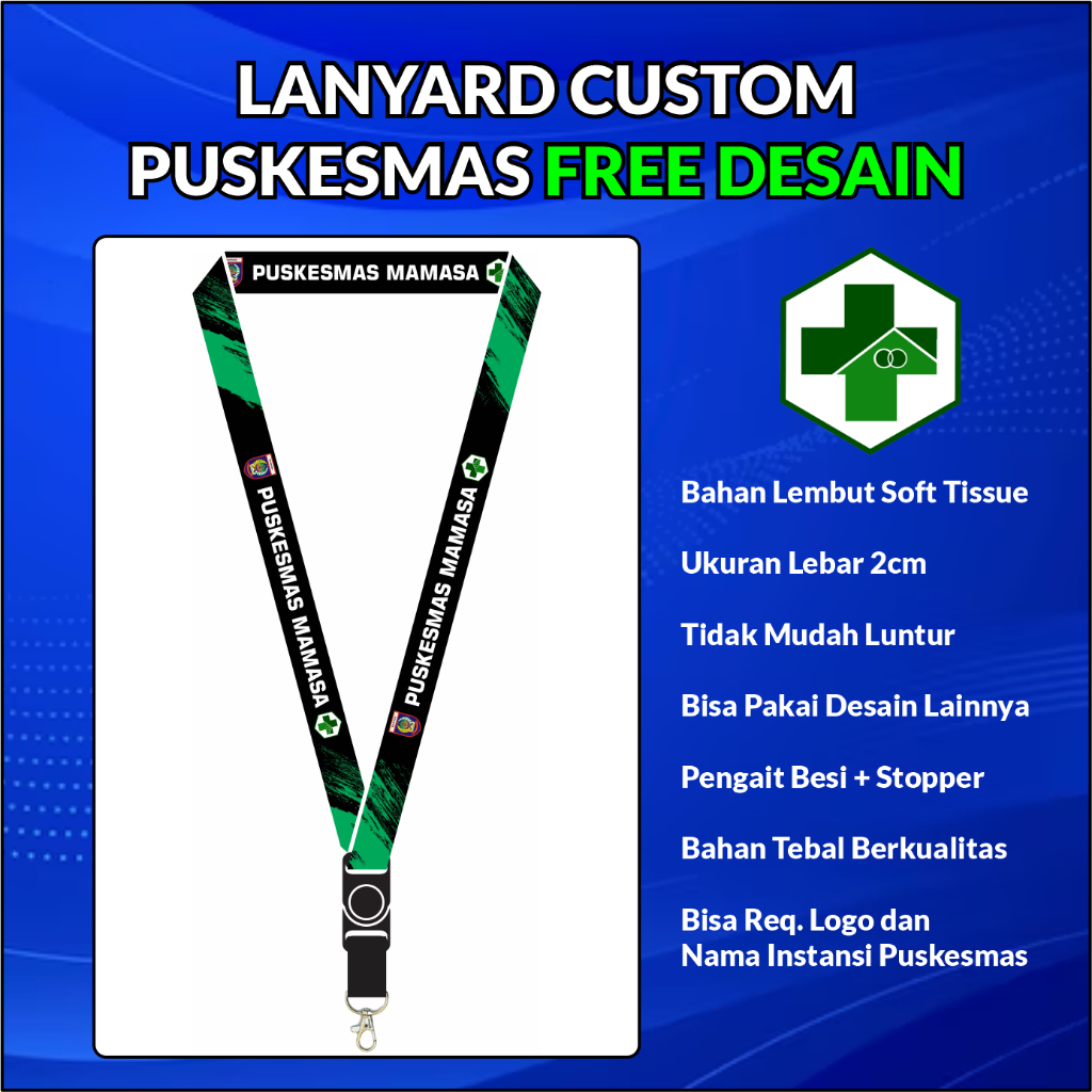 

CETAK TALI PUSKESMAS RUMAH SAKIT KLINIK SATUAN GROSIR LANYARD IDCARD