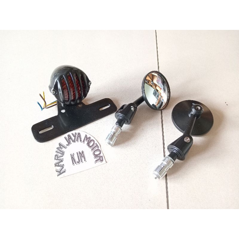 SPION JALU STANG FLEKSIBEL SET STOPAN BELAKANG GRIL CUSTOM JAPSTYLE  GL MEGAPRO TIGER CB VIXION