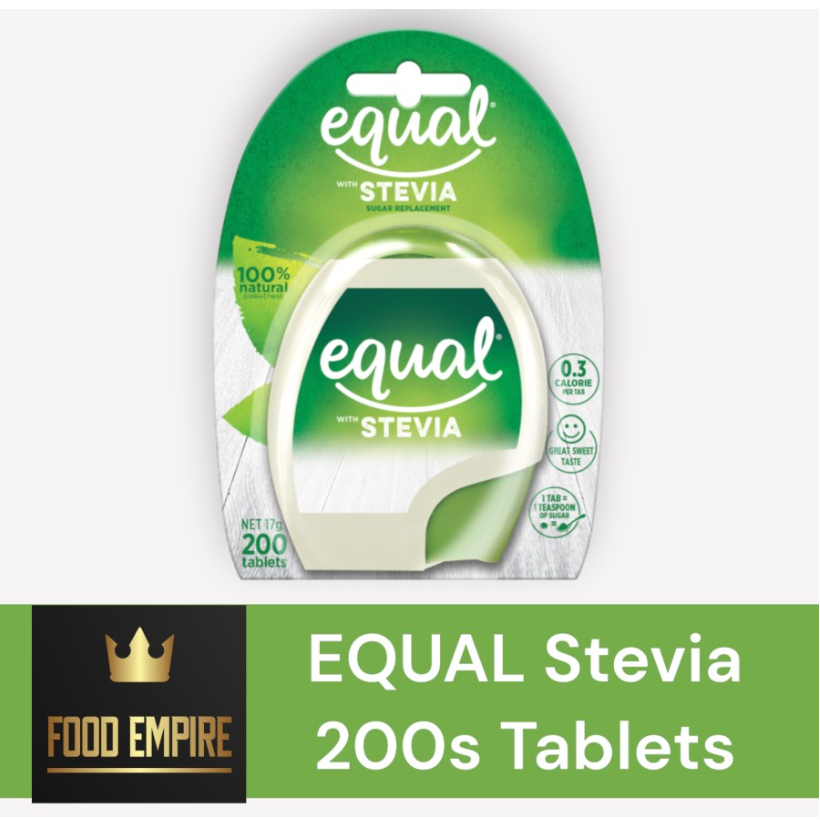 

EQUAL Stevia 200 Tablet Sweetener | Pemanis Nol Kalori | Pengganti Gula