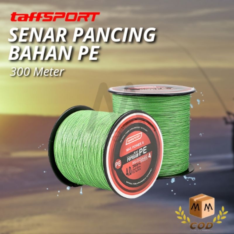 TaffSPORT Senar Tali Benang Pancing Fishing PE Braided Thick Line 300M - BLTP