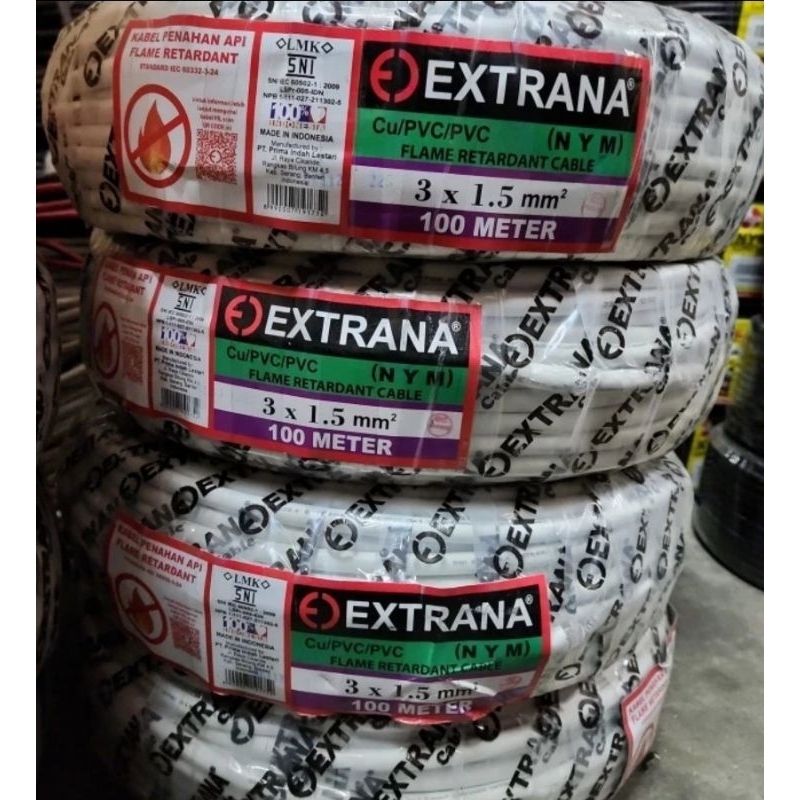Kabel Listrik NYM 3x1,5 @100M Extrana