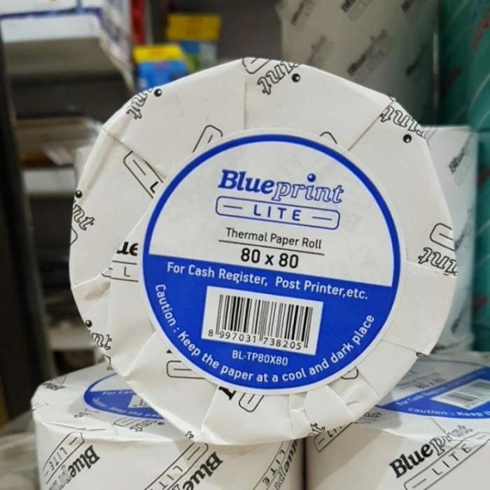 

Kertas Thermal Struk kasir POS BLUEPRINT Lite 80x80 mm ( 5 ROLL )