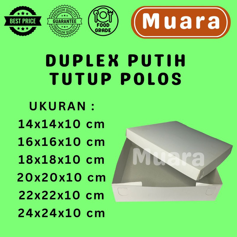 

[10PCS] Dos Duplex Putih Tutup Polos Tinggi 10Cm / Kardus Box Kotak Kue Duplex Putih Tutup Polos Tinggi 10Cm / Kotak Hampers Tinggi 10Cm