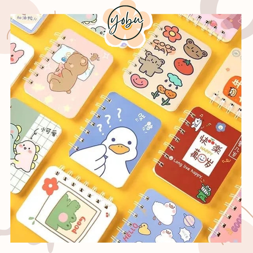

Notebook Ring Mini Buku Tulis A7 Kecil Memo Lucu YB-0312