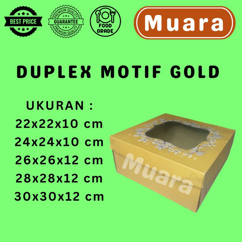 

[10PCS] Dos Duplex Gold Tutup Motif / Kardus Box Kotak Hampers Kue