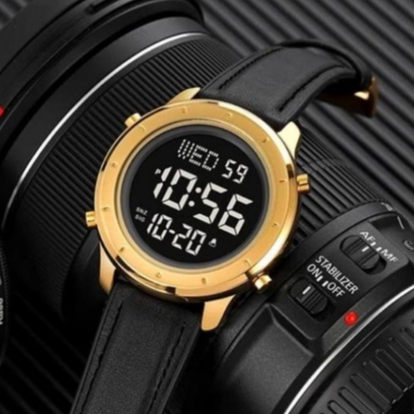 JAM TANGAN DIGITAL STRAP KULIT SKMEI ORIGINAL SK 1864 / SK1864