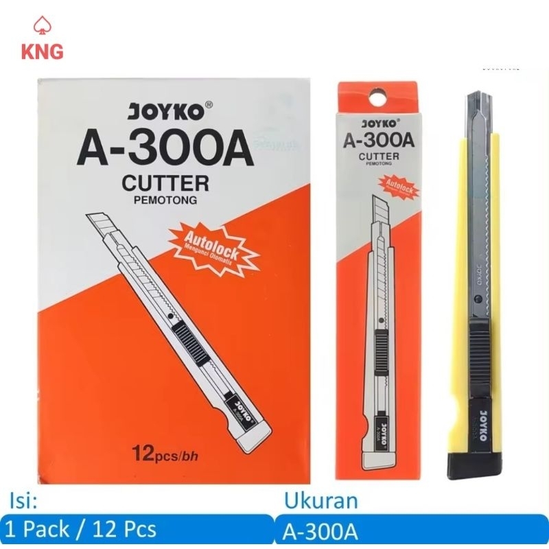 

Pisau Cutter A-300A Pemotong Kertas Serbaguna Ukuran Mini 9Mm A Outlock