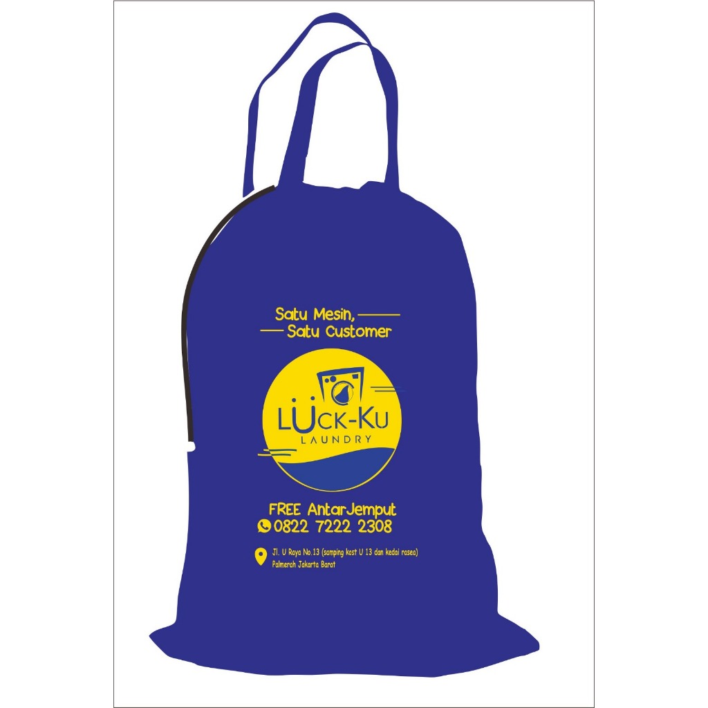 PROMO Tas Laundry Jumbo Custum Sablon - Laundry Bag - Tas Laundry Non Wooven / Tas Spunbund Besar