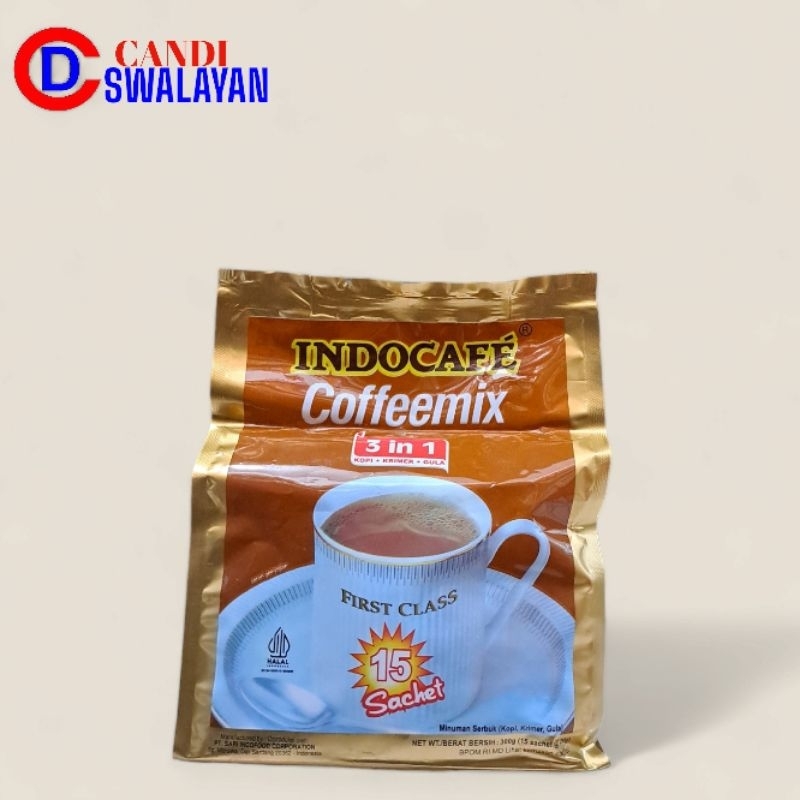 

Kopi Susu Bubuk INDOCAFE Coffe Mix 3in1 Pouch Isi 15sachet