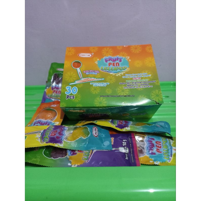 

Sweet Me Fruit Pen Lollipop Permen Keras Aneka Rasa 1 Box isi 30pcs