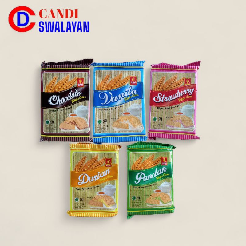 

Wafer UBM 230g Cokelat | Pandan | Stroberi | Vanila | Durian