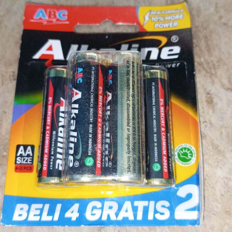 BATERAI AA ALKALINE ISI 6