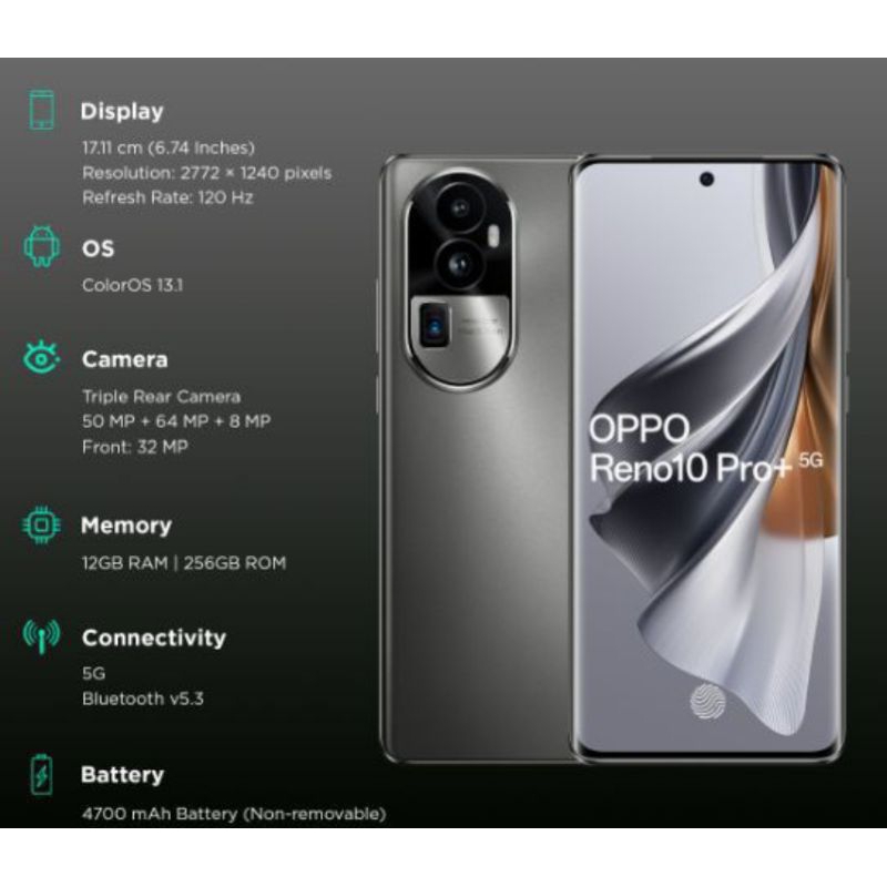 OPPO RENO 10 PRO PLUS UNIT SECOND ORIGINAL BERGARANSI RESMI INDONESIA