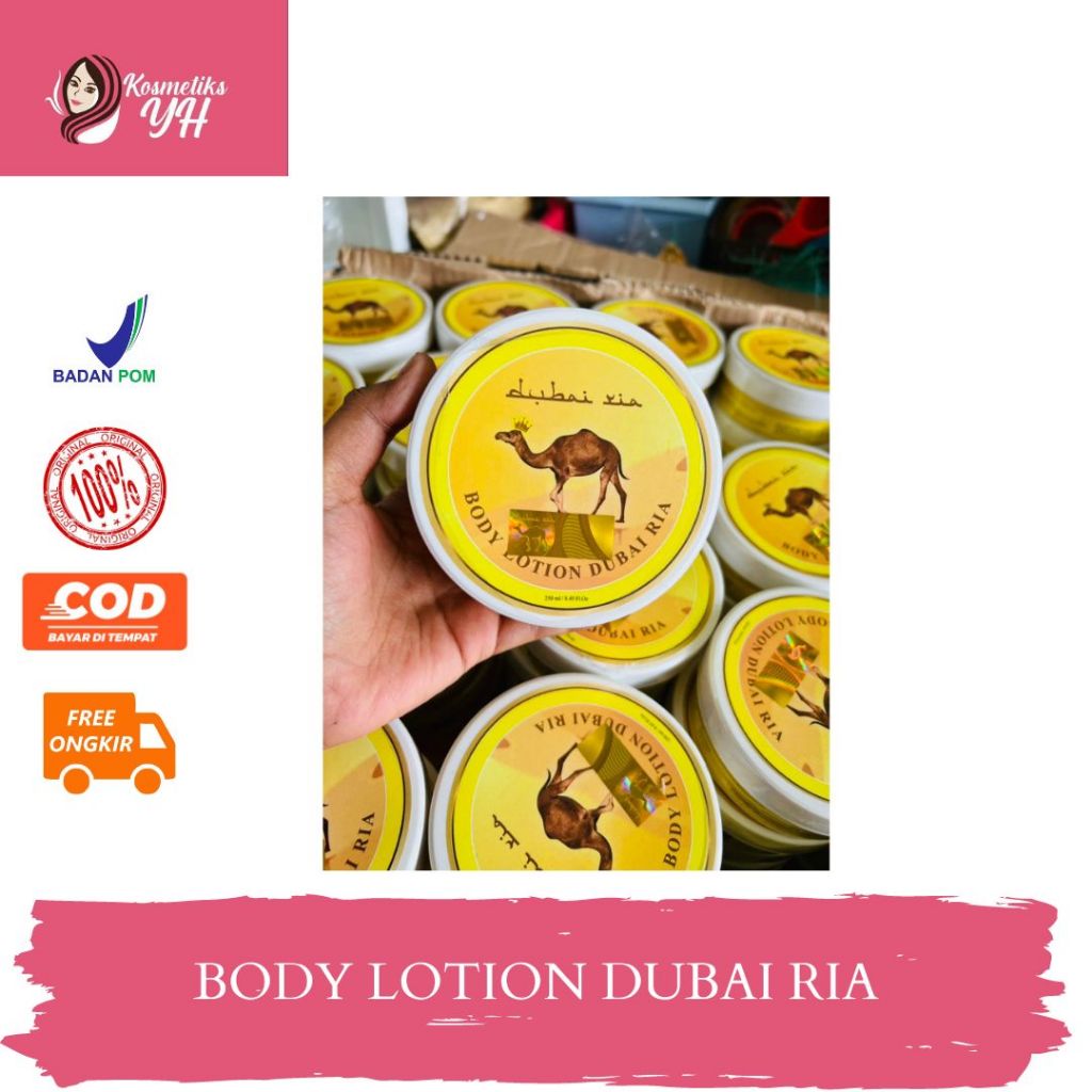 DUBAI BODY LOTION ATAU BODY LOTION PEMUTIH DAN DUBAI RIA WHITENING BODY LOTION SERTA HB DUBAI BPOM