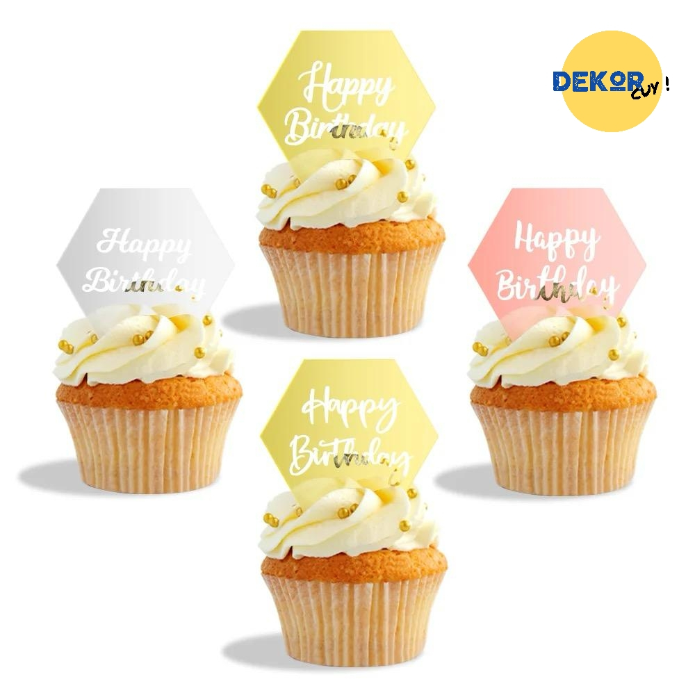 CAKE TOPPER COIN / cake topper ulang tahun akrilik / tusukan kue birthday cake acrylic / hiasan kue 