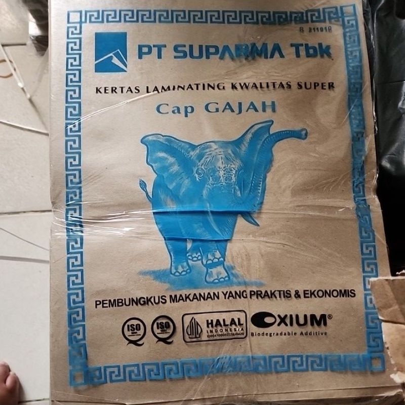 kertas bungkus nasi cap gajah