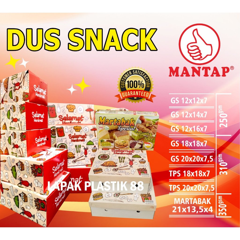

Box Kardus Snack Kue Mantap 18x18 20x20 / Dus Kotak Roti Motif Print Selamat Menikmati 15x15 - 18x18 - 20x20 / DUS NASI CATERING BESEK