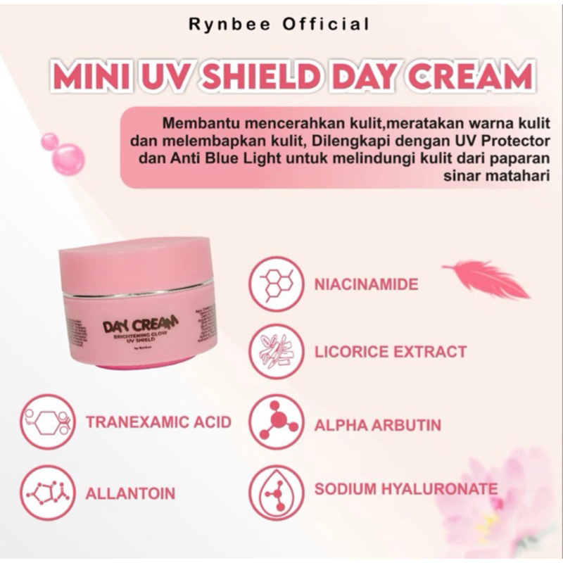 Mini UV Shield Day Cream By Rynbee Cahyaniryn Bpom (Preorder)