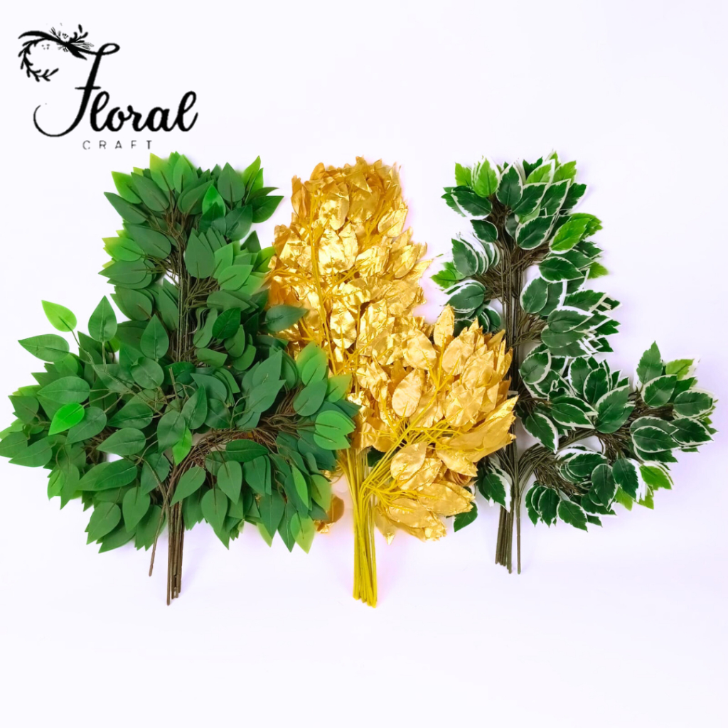 FC Daun Artificial Beringin Latex Cabang 3, Tanaman Buatan Hiasan, Dekorasi Tenda