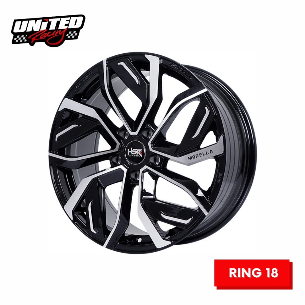 PAKET VELG MOBIL INNOVA ZENIX RING 18 MORELLA HSR R18X8 H5X114,3 ET45 BMF + BAN DUNLOP SP SPORT LM 7