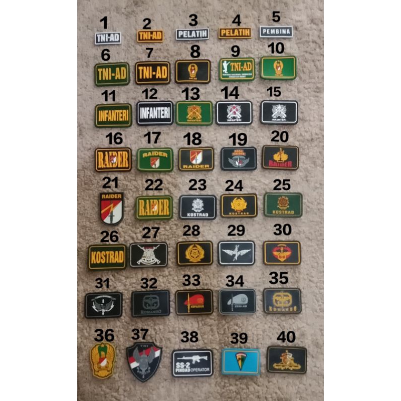 Logo patch rubber TNI AD