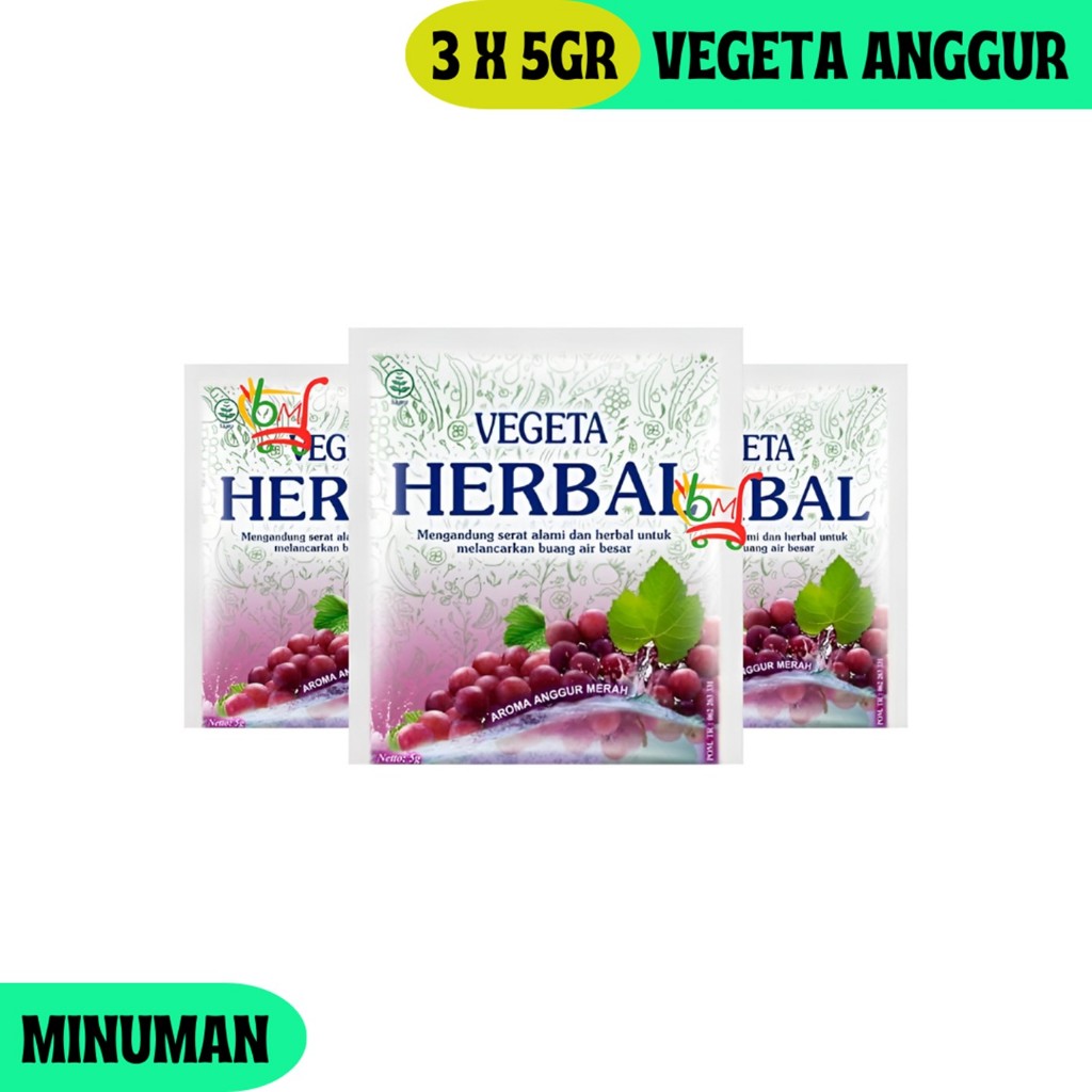 

3PCS Vegeta Anggur Merah Kaya Akan Serat Melancarkan BAB