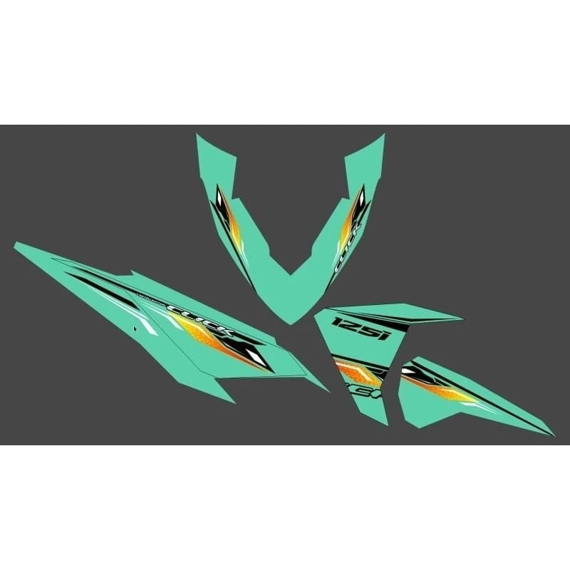 STRIPING STICKER VARIO LED OLD 125 150 TRANSPARAN CUSTOM DESIGN ROBOTIC GOLD TERBARU