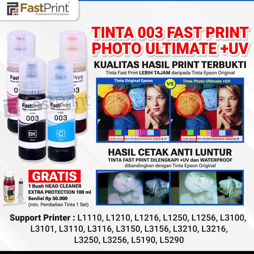 ART A77G Tinta 3 Photo Ultimate Plus UV Printer Epson L311 L315 L519