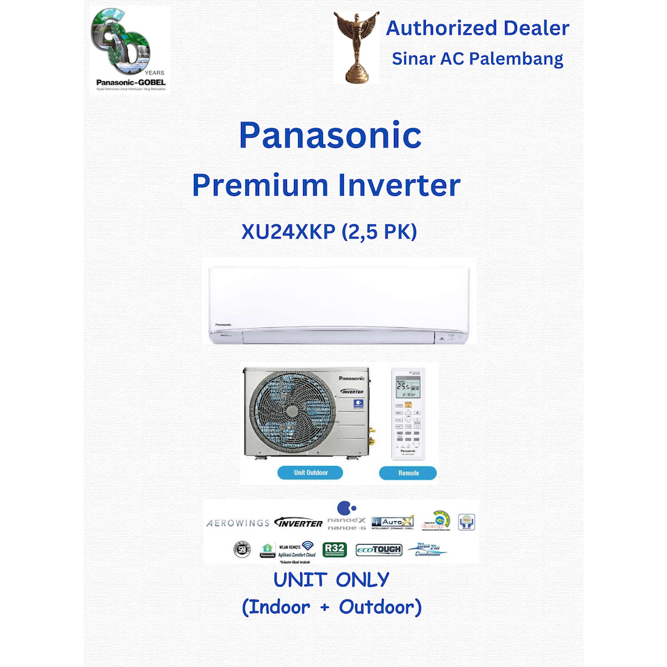 AC Panasonic 2,5 PK XU24XKP PREMIUM INVERTER NANOEX