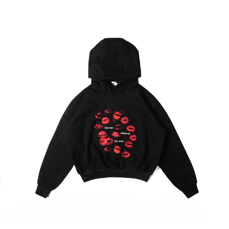 HOODIE KISS ME BLACK