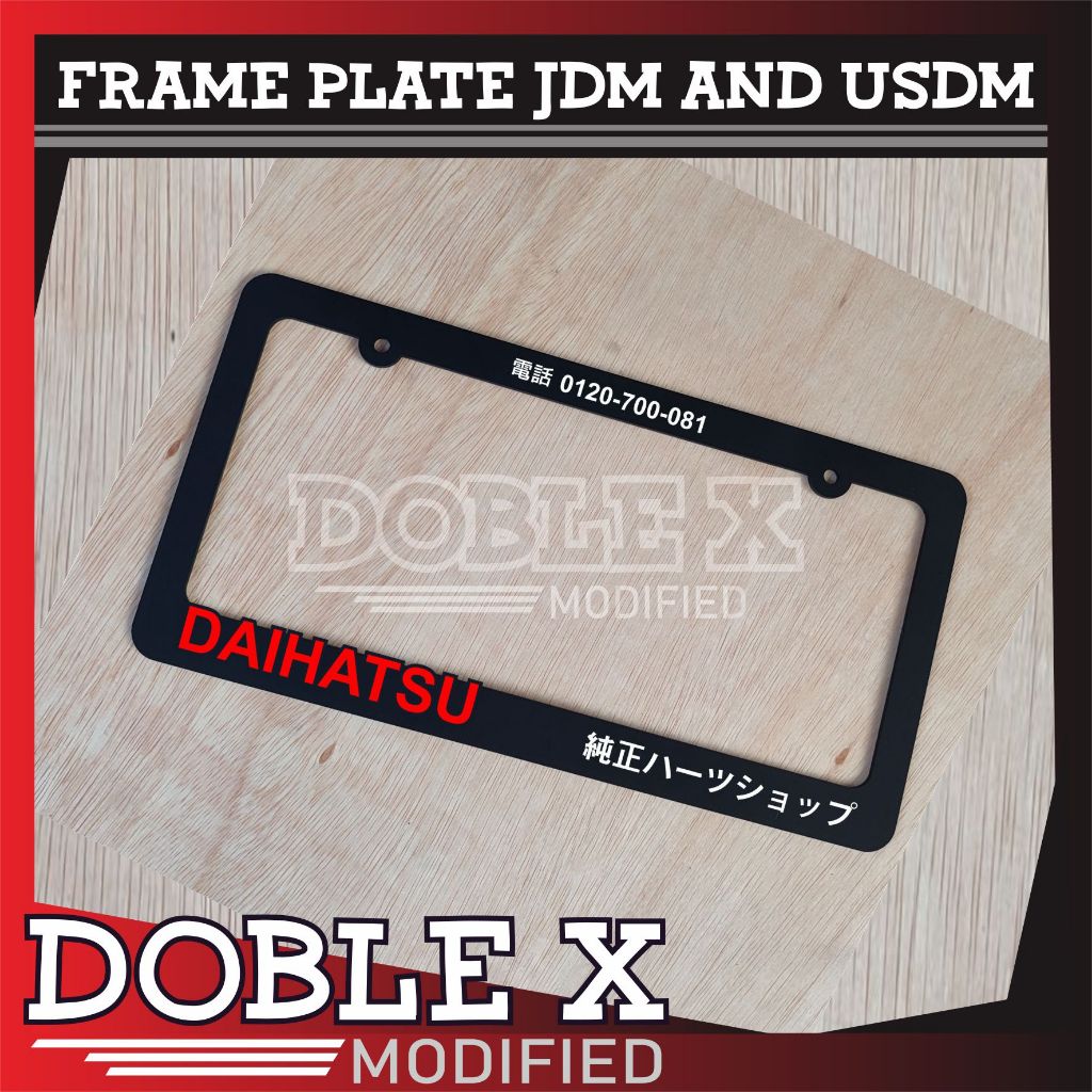 FRAME LICENSE PLAT CUSTOME JDM FUN DAIHATSU KANJI 1