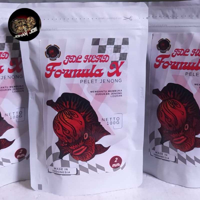 JDL HEAD FORMULA X NEW 100gram pelet untuk ikan louhan khusus jenong big head jenong besar & body ik