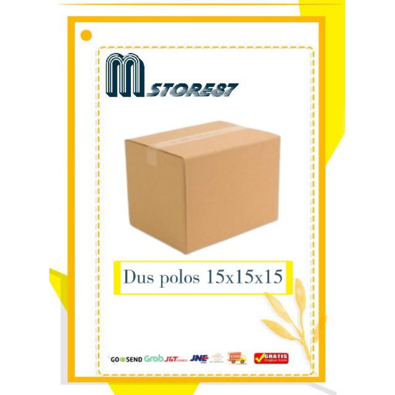 

Dus Bahan Luar polos Dalam Sablon (uk 15x15x15)