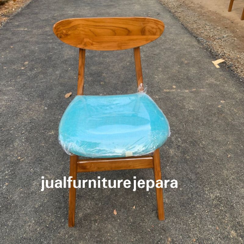 kursi makan kursi cafe minimalis jati dudukan busa, kursi cafe kursi makan dudukan busa kayu jati