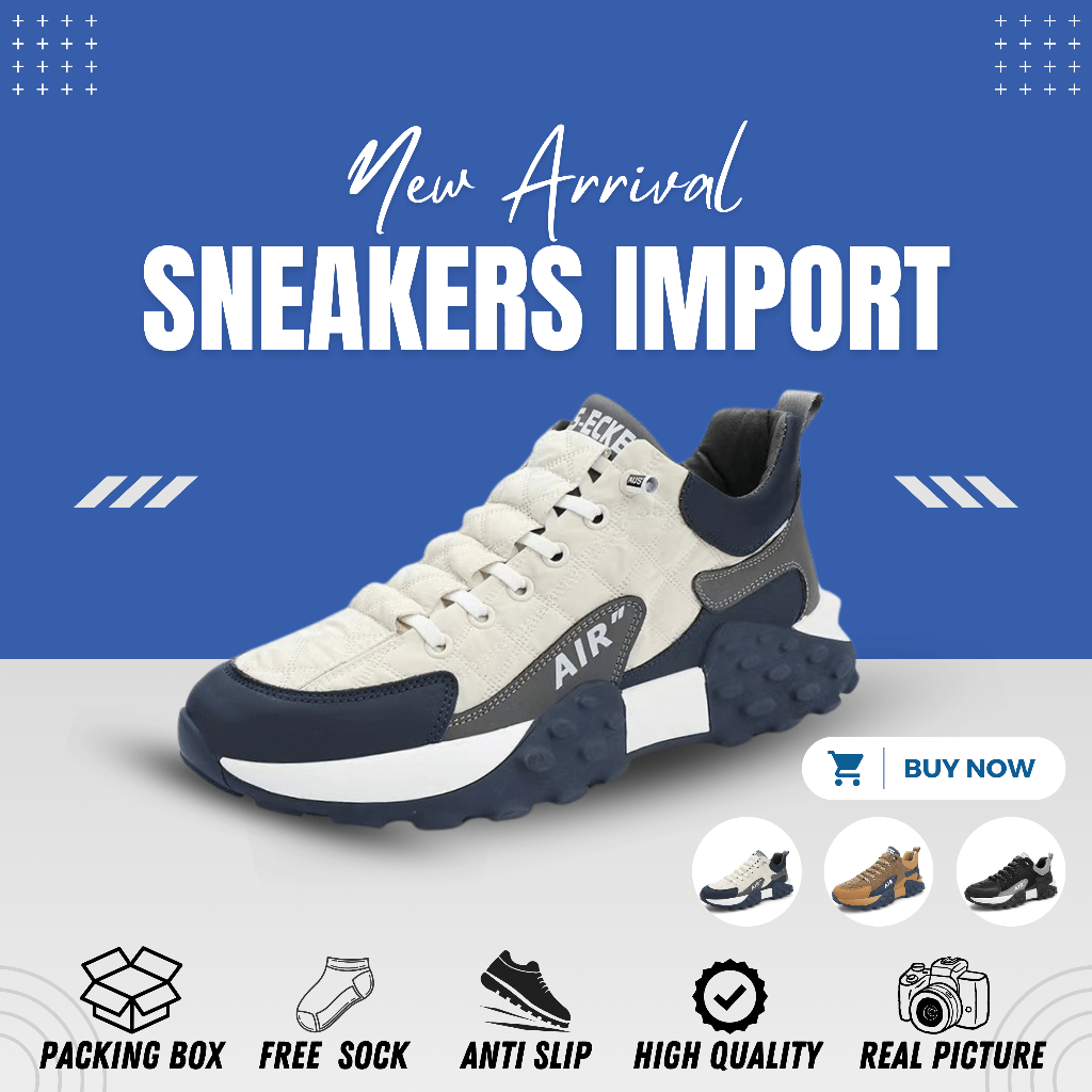 Sepatu Sneakers Casual Pria Sepatu Olahraga Lari Jogging Running Sport Sepatu Cewek Cowok warna puti