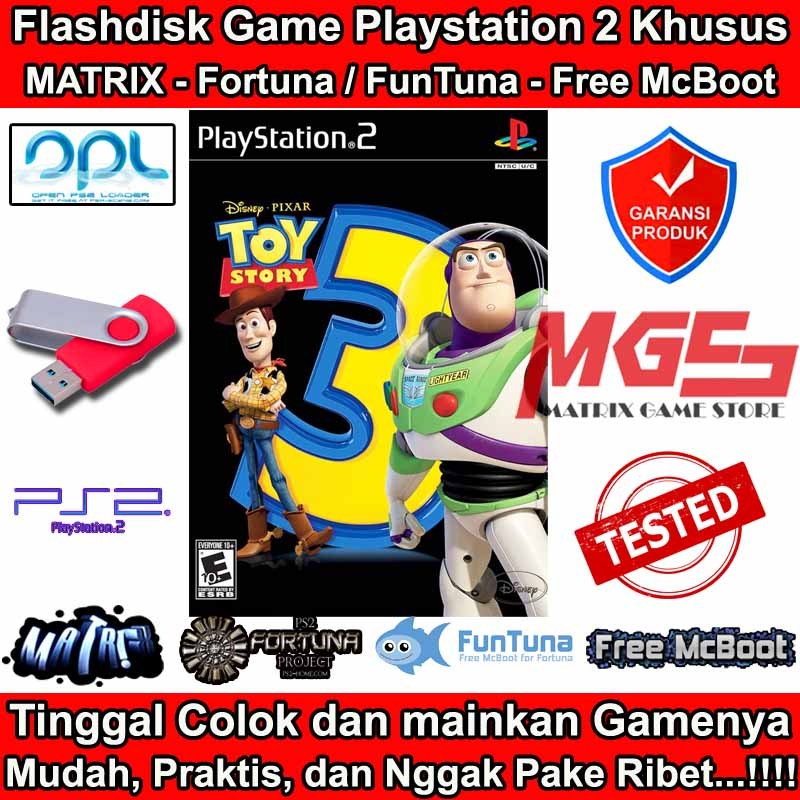 Flashdisk Game PS2 PS 2 Toy Story 3