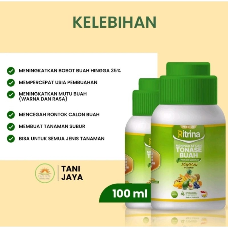 Pupuk Cair Tanaman Buah Ritrina 100ml-Melebatkan Buah Alpukat Rambutan Durian