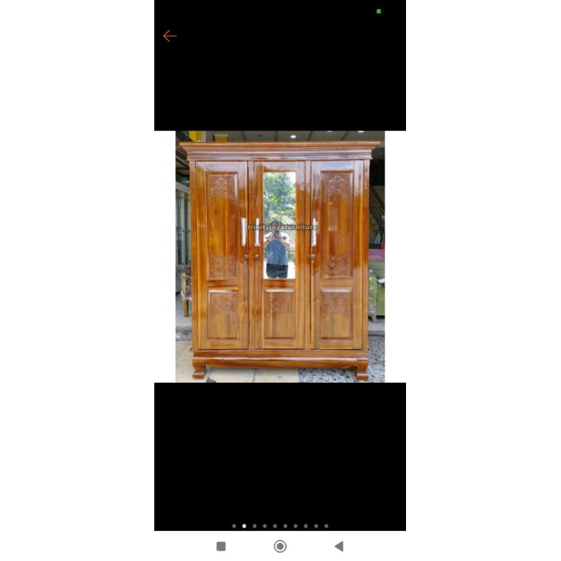 lemari kayu jati 3 pintu