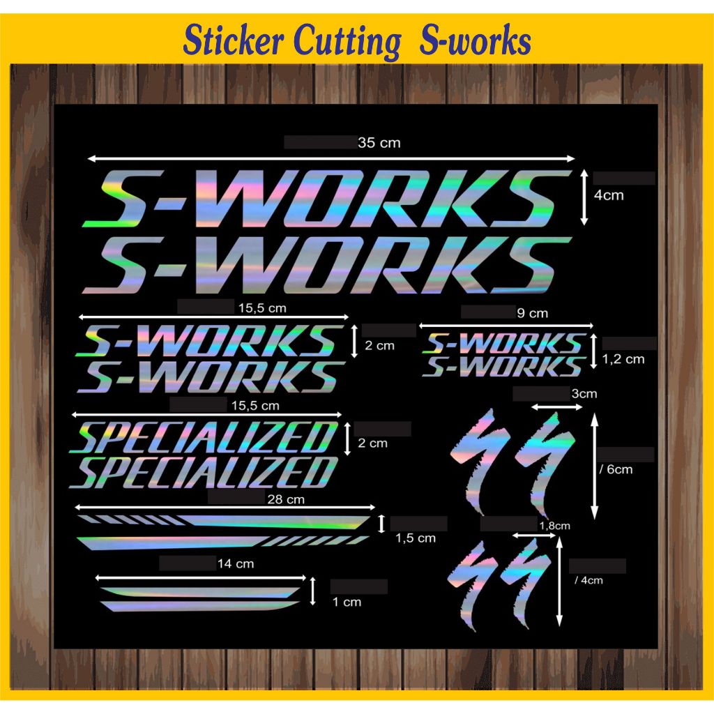 Sticker Decal S-WORKS sticker cutting sepeda SPECIALIZED