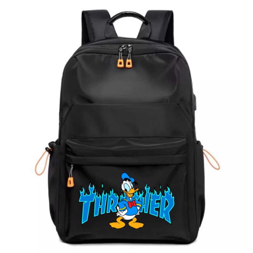 Cavenza Store Tas ransel Pria backpack Thrasher donal duck tas gendong sekolah Waterproof