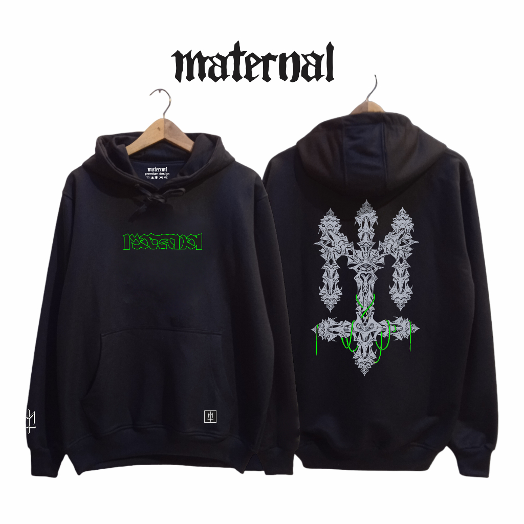 Hoodie Distro Maternal Disaster Premium Series Cowok Cewek Hodie Distro Pria Wanita Bandung L XL Uni