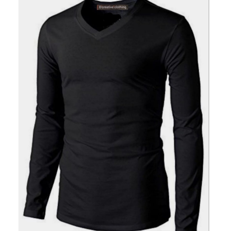 Dijamin Asli  kaos polos leher v panjang  kaos v neck  kaos hitam polos  kaos putih polos  kaos abu 