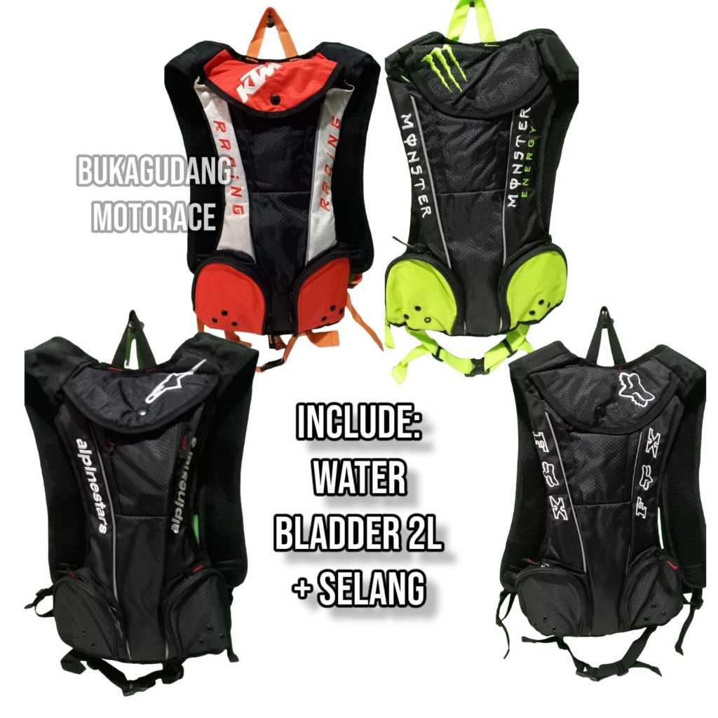 Tas Punggung Hydrobag Slim Adventure Cross Include Water Bladder + Selang Minum Ransel Sepeda Downhi