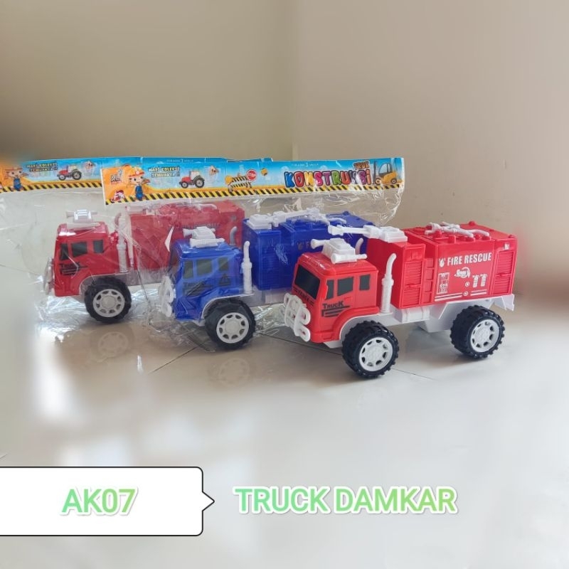 AK07 Truck DAMKAR ktg, Mainan TRUK DAMKAR, TRUK PEMADAM, TRUK PERTOLONGAN AK 07.