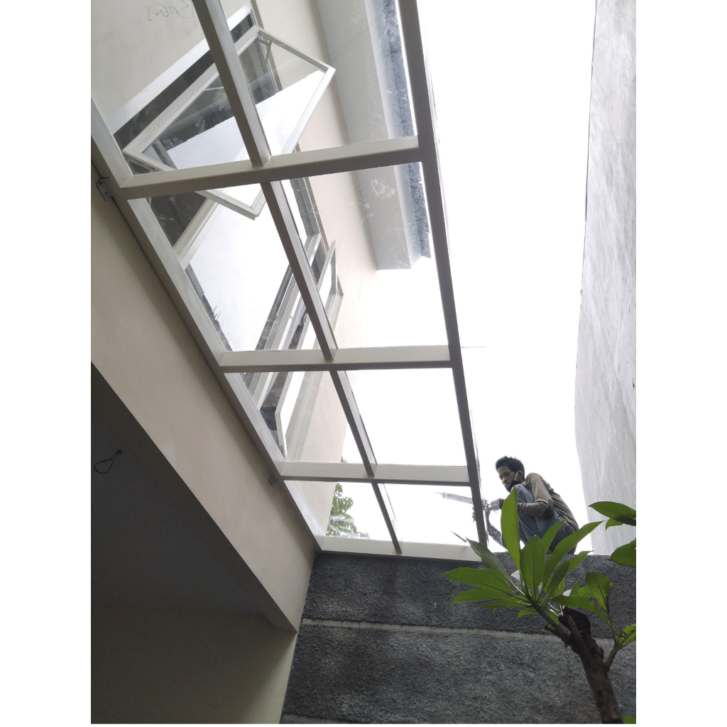 Kanopi kaca clear murah / kanopi kaca simple cantik