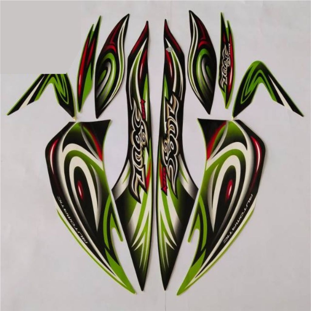 Stiker Striping Standar Yamaha Mio Soul 2008 Hijau Hitam  Striping  Standar Termurah Dan Terlaris